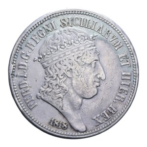 REGNO DELLE DUE SICILIE FERDINANDO I (1816-1825) PIASTRA 120 GRANA 1818 AG. 27,38 GR. BB/BB+