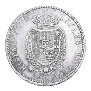 reverse: REGNO DELLE DUE SICILIE FERDINANDO I (1816-1825) PIASTRA 120 GRANA 1818 AG. 27,49 GR. BB/BB+