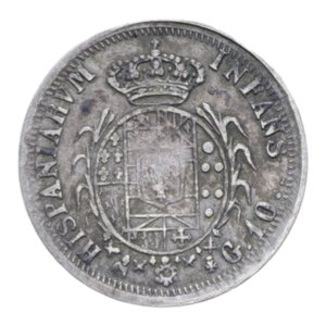 reverse: REGNO DELLE DUE SICILIE FERDINANDO I (1816-1825) CARLINO 10 GRANA 1818 AG. 2,20 GR. qBB