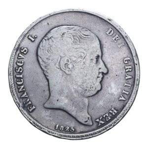 obverse: REGNO DELLE DUE SICILIE FRANCESCO I (1825-1830) PIASTRA 120 GRANA 1825 AG. 27,25 GR. qBB
