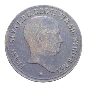obverse: REGNO DELLE DUE SICILIE FRANCESCO I (1825-1830) 10 TORNESI 1825 NC CU. 31,86 GR. qBB