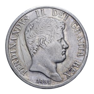 obverse: REGNO DELLE DUE SICILIE FERDINANDO II (1830-1859) PIASTRA 120 GRANA 1831 R AG. 27,44 GR. qBB/BB