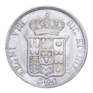 reverse: REGNO DELLE DUE SICILIE FERDINANDO II (1830-1859) PIASTRA 120 GRANA 1831 R AG. 27,44 GR. qBB/BB