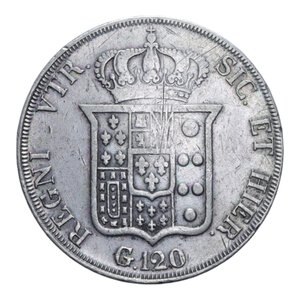 reverse: REGNO DELLE DUE SICILIE FERDINANDO II (1830-1859) PIASTRA 120 GRANA 1832 R AG. 27,35 GR. BB