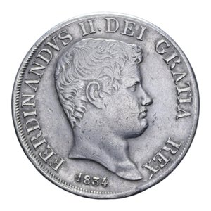 obverse: REGNO DELLE DUE SICILIE FERDINANDO II (1830-1859) PIASTRA 120 GRANA 1834 AG. 27,45 GR. BB/BB+