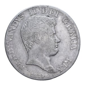 obverse: REGNO DELLE DUE SICILIE FERDINANDO II (1830-1859) PIASTRA 120 GRANA 1834 (11 TORRI) R AG. 27,37 GR. BB/BB+