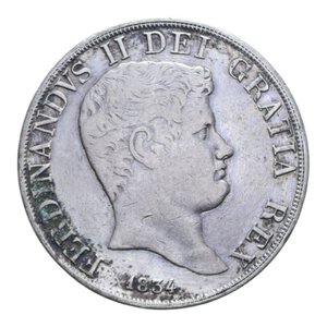 obverse: REGNO DELLE DUE SICILIE FERDINANDO II (1830-1859) PIASTRA 120 GRANA 1834 AG. 27,41 GR. BB/BB+