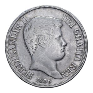 obverse: REGNO DELLE DUE SICILIE FERDINANDO II (1830-1859) PIASTRA 120 GRANA 1836 AG. 27,28 GR. BB/BB+