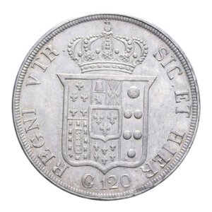 reverse: REGNO DELLE DUE SICILIE FERDINANDO II (1830-1859) PIASTRA 120 GRANA 1836 AG. 27,49 GR. BB-SPL/SPL