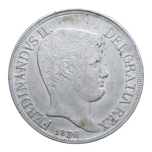 obverse: REGNO DELLE DUE SICILIE FERDINANDO II (1830-1859) PIASTRA 120 GRANA 1836 AG. 27,45 GR. BB+
