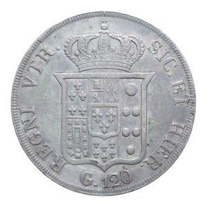 reverse: REGNO DELLE DUE SICILIE FERDINANDO II (1830-1859) PIASTRA 120 GRANA 1836 AG. 27,45 GR. BB+