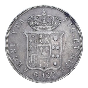 reverse: REGNO DELLE DUE SICILIE FERDINANDO II (1830-1859) PIASTRA 120 GRANA 1840 NC AG. 27,45 GR. BB+