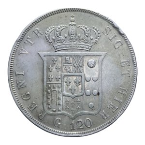 reverse: REGNO DELLE DUE SICILIE FERDINANDO II (1830-1859) PIASTRA 120 GRANA 1842 AG. 27,44 GR. BB+
