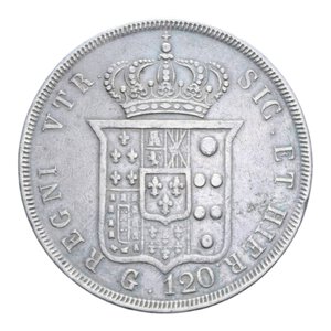 reverse: REGNO DELLE DUE SICILIE FERDINANDO II (1830-1859) PIASTRA 120 GRANA 1842 AG. 27,26 GR. BB+