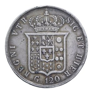 reverse: REGNO DELLE DUE SICILIE FERDINANDO II (1830-1859) PIASTRA 120 GRANA 1843 AG. 27,24 GR. BB/BB+