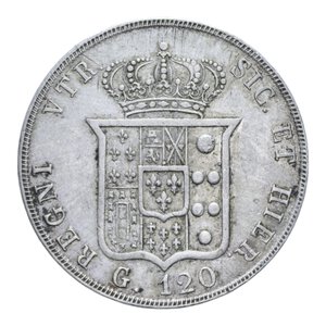 reverse: REGNO DELLE DUE SICILIE FERDINANDO II (1830-1859) PIASTRA 120 GRANA 1846 AG. 27,48 GR. BB+
