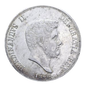 obverse: REGNO DELLE DUE SICILIE FERDINANDO II (1830-1859) PIASTRA 120 GRANA 1848 AG. 27,39 GR. BB+