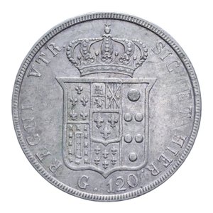 reverse: REGNO DELLE DUE SICILIE FERDINANDO II (1830-1859) PIASTRA 120 GRANA 1848 (8 SU 7) AG. 27,41 GR. BB+