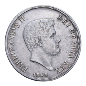 obverse: REGNO DELLE DUE SICILIE FERDINANDO II (1830-1859) PIASTRA 120 GRANA 1848 AG. 27,33 GR. BB-SPL