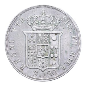 reverse: REGNO DELLE DUE SICILIE FERDINANDO II (1830-1859) PIASTRA 120 GRANA 1848 AG. 27,33 GR. BB-SPL