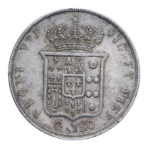 reverse: REGNO DELLE DUE SICILIE FERDINANDO II (1830-1859) PIASTRA 120 GRANA 1853 AG. 27,45 GR. BB+