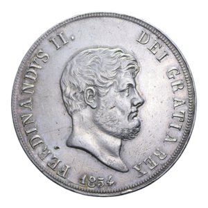 obverse: REGNO DELLE DUE SICILIE FERDINANDO II (1830-1859) PIASTRA 120 GRANA 1854 AG. 27,47 GR. BB+/BB-SPL