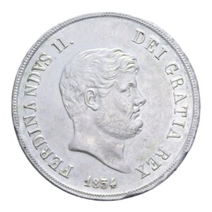 obverse: REGNO DELLE DUE SICILIE FERDINANDO II (1830-1859) PIASTRA 120 GRANA 1854 AG. 27,51 GR. qSPL