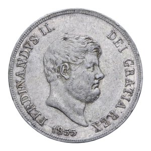 obverse: REGNO DELLE DUE SICILIE FERDINANDO II (1830-1859) PIASTRA 120 GRANA 1855 AG. 27,53 GR. BB+
