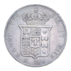 reverse: REGNO DELLE DUE SICILIE FERDINANDO II (1830-1859) PIASTRA 120 GRANA 1856 AG. 27,41 GR. BB/BB+
