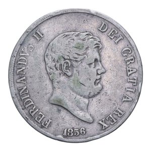 obverse: REGNO DELLE DUE SICILIE FERDINANDO II (1830-1859) PIASTRA 120 GRANA 1856 AG. 27,21 GR. qBB