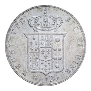 reverse: REGNO DELLE DUE SICILIE FERDINANDO II (1830-1859) PIASTRA 120 GRANA 1857 AG. 27,53 GR. SPL