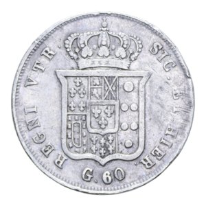 reverse: REGNO DELLE DUE SICILIE FERDINANDO II (1830-1859) 1/2 PIASTRA 60 GRANA 1836 AG. 13,44 GR. qBB/BB