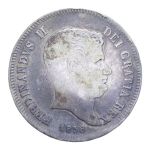obverse: REGNO DELLE DUE SICILIE FERDINANDO II (1830-1859) 1/2 PIASTRA 60 GRANA 1838 AG. 13,54 GR. qBB/BB