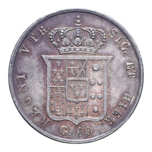reverse: REGNO DELLE DUE SICILIE FERDINANDO II (1830-1859) 1/2 PIASTRA 60 GRANA 1857 AG. 13,78 GR. qFDC