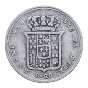 reverse: REGNO DELLE DUE SICILIE FERDINANDO II (1830-1859) TARI  20 GRANA 1839 RR AG. 4,50 GR. MB-BB/BB
