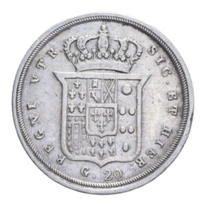 reverse: REGNO DELLE DUE SICILIE FERDINANDO II (1830-1859) TARI  20 GRANA 1842 AG. 4,53 GR. qBB/BB
