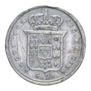 reverse: REGNO DELLE DUE SICILIE FERDINANDO II (1830-1859) TARI  20 GRANA 1842 AG. 4,55 GR. BB