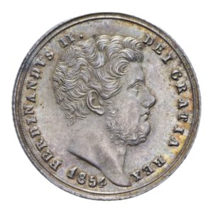 obverse: REGNO DELLE DUE SICILIE FERDINANDO II (1830-1859) TARI  20 GRANA 1854 AG. 4,62 GR. SPL+