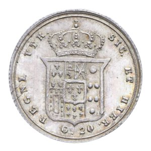 reverse: REGNO DELLE DUE SICILIE FERDINANDO II (1830-1859) TARI  20 GRANA 1854 AG. 4,62 GR. SPL+