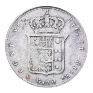reverse: REGNO DELLE DUE SICILIE FERDINANDO II (1830-1859) TARI  20 GRANA 1855 AG. 4,59 GR. qBB