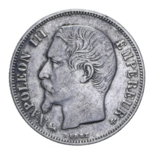 obverse: FRANCIA NAPOLEONE III 1 FRANC 1856 D (LIONE) AG. 4,94 GR. BB/BB+