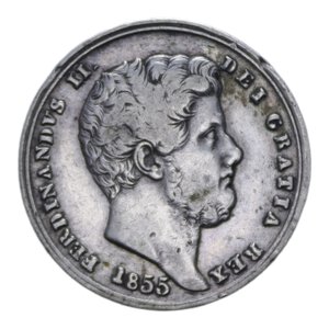 obverse: REGNO DELLE DUE SICILIE FERDINANDO II (1830-1859) TARI  20 GRANA 1855 AG. 4,58 GR. qBB