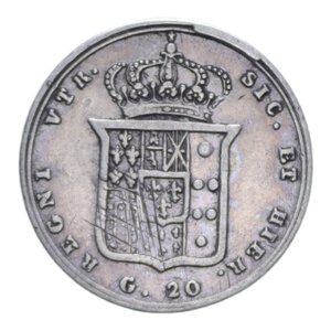 reverse: REGNO DELLE DUE SICILIE FERDINANDO II (1830-1859) TARI  20 GRANA 1855 AG. 4,58 GR. qBB