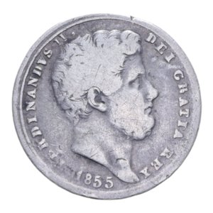 obverse: REGNO DELLE DUE SICILIE FERDINANDO II (1830-1859) TARI  20 GRANA 1855 AG. 4,38 GR. MB-BB