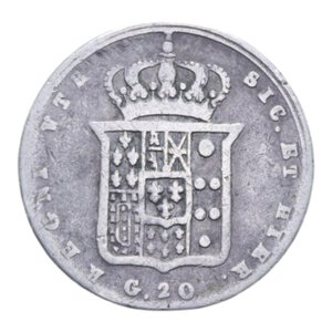 reverse: REGNO DELLE DUE SICILIE FERDINANDO II (1830-1859) TARI  20 GRANA 1855 AG. 4,38 GR. MB-BB