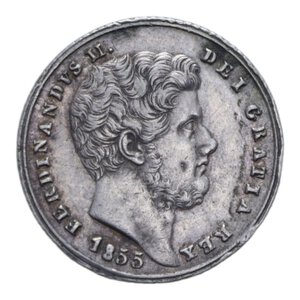 obverse: REGNO DELLE DUE SICILIE FERDINANDO II (1830-1859) TARI  20 GRANA 1855 AG. 4,60 GR. BB+
