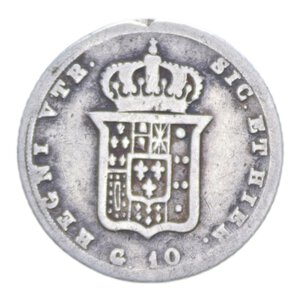 reverse: REGNO DELLE DUE SICILIE FERDINANDO II (1830-1859) CARLINO 10 GRANA 1835 AG. 2,10 GR. MB/MB+