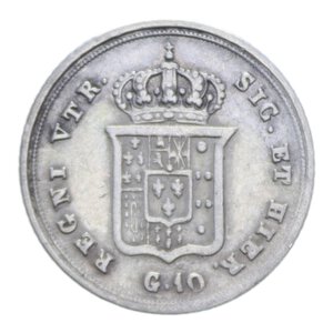 reverse: REGNO DELLE DUE SICILIE FERDINANDO II (1830-1859) CARLINO 10 GRANA 1836 AG. 2,29 GR. qBB/BB