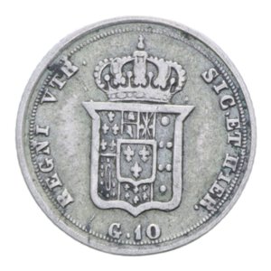 reverse: REGNO DELLE DUE SICILIE FERDINANDO II (1830-1859) CARLINO 10 GRANA 1836 AG. 2,34 GR. qBB/BB