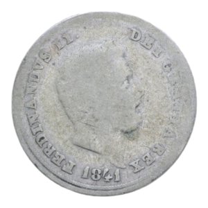 obverse: REGNO DELLE DUE SICILIE FERDINANDO II (1830-1859) CARLINO 10 GRANA 1841 R AG. 2,22 GR. MB/MB+